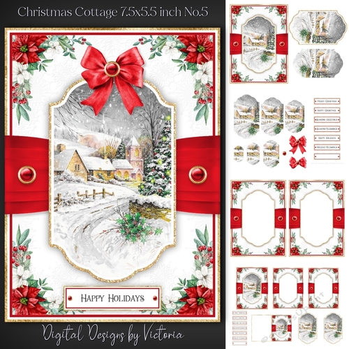 Christmas Cottage 7.5x5.5 inch No.5