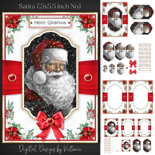 Santa 7.5x5.5 inch No.1