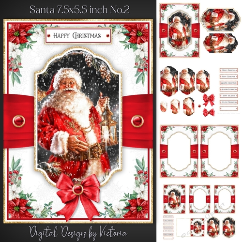 Santa 7.5x5.5 inch No.2