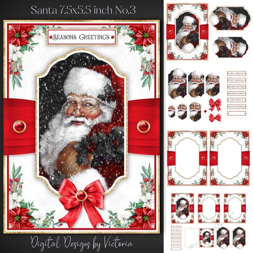 Santa 7.5x5.5 inch No.3
