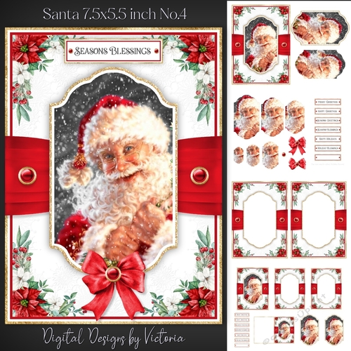 Santa 7.5x5.5 inch No.4