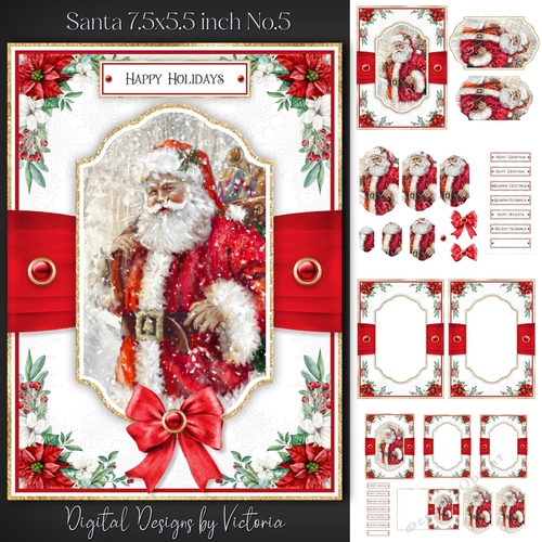 Santa 7.5x5.5 inch No.5