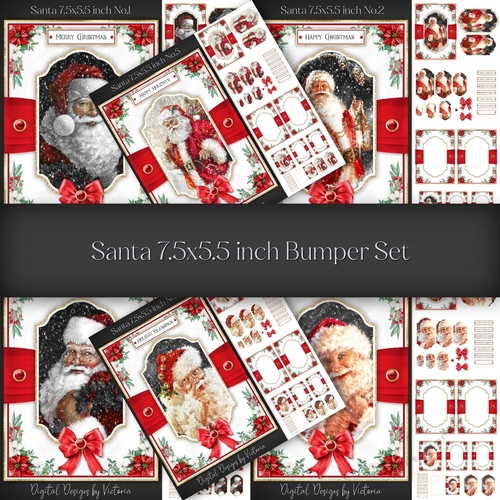 Santa 7.5x5.5 inch Bumper Set