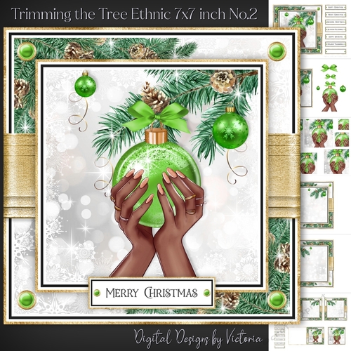 Trimming the Tree Ethnic 7x7 inch No.2