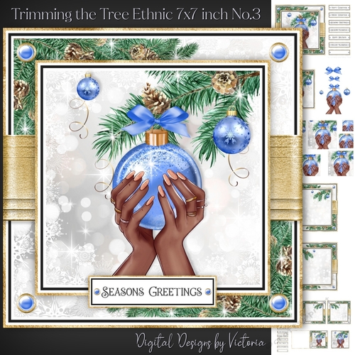 Trimming the Tree Ethnic 7x7 inch No.3