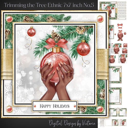 Trimming the Tree Ethnic 7x7 inch No.5