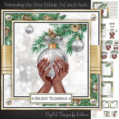 Trimming the Tree Ethnic 7x7 inch No.6
