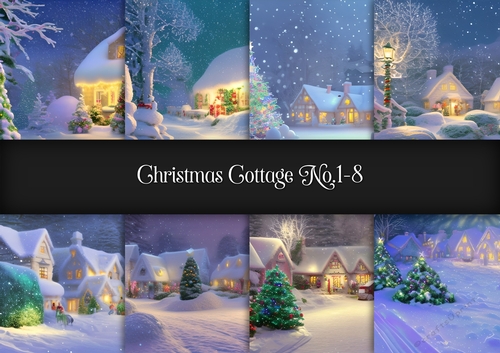 Christmas Cottage Bumper Set No.1-8