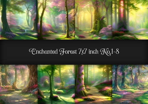 Enchanted Forest 7x7 inch No.1-8