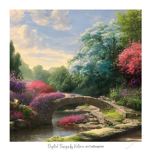 Bridge over the Water 7x7 inch No.8