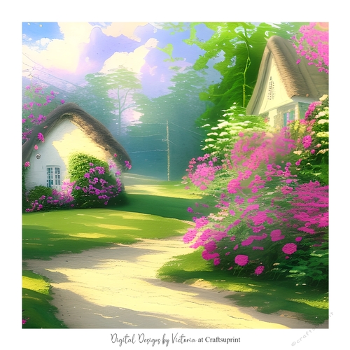 Spring Cottage 7x7 inch No.6