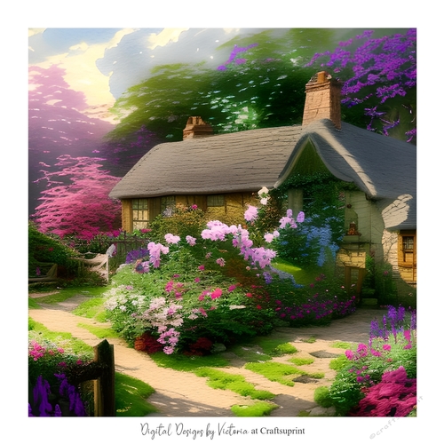 Spring Cottage 7x7 inch No.8