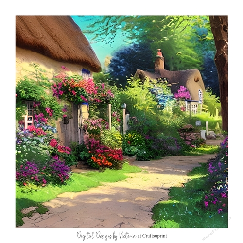 Spring Cottage 7x7 inch No.12