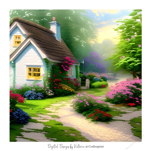 Spring Cottage 7x7 inch No.13