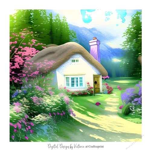 Spring Cottage 7x7 inch No.14