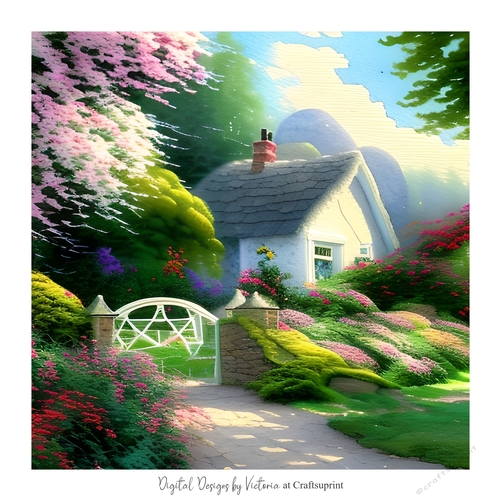 Spring Cottage 7x7 inch No.15