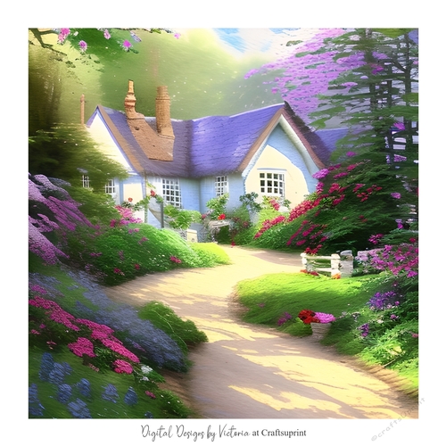 Spring Cottage 7x7 inch No.16