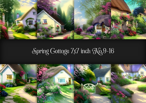 Spring Cottage 7x7 inch No.9-16