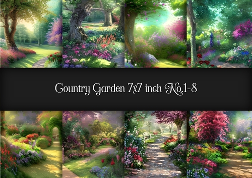 Country Garden 7x7 inch No.1-8