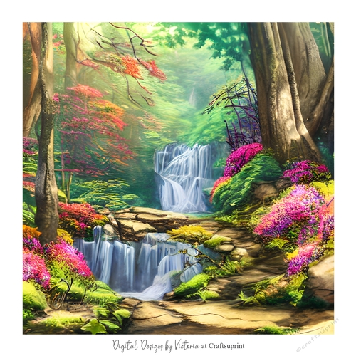 The Waterfall 7x7 inch No.1