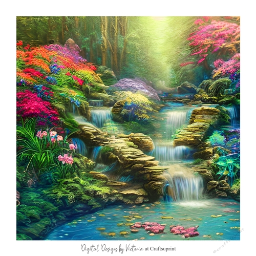 The Waterfall 7x7 inch No.2