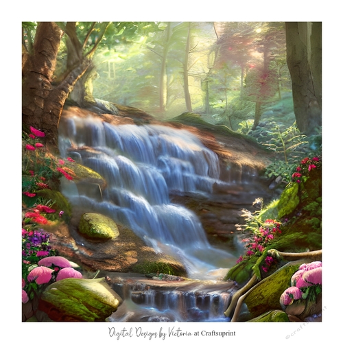 The Waterfall 7x7 inch No.4