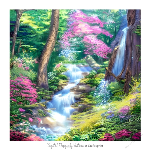 The Waterfall 7x7 inch No.11
