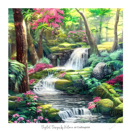 The Waterfall 7x7 inch No.12