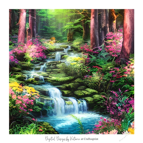 The Waterfall 7x7 inch No.14