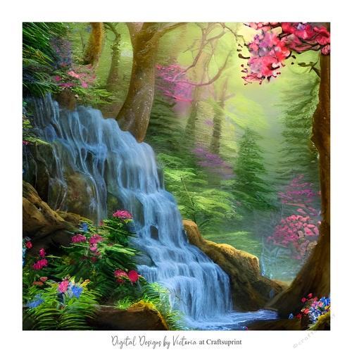 The Waterfall 7x7 inch No.15