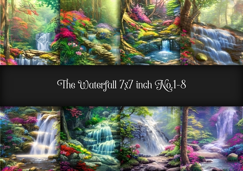 The Waterfall 7x7 inch No.1-8