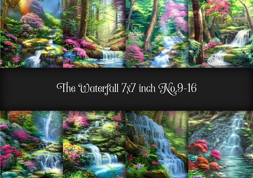 The Waterfall 7x7 inch No.9-16