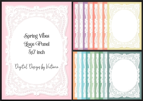 Spring Vibes Lace Panel 5x7 inch