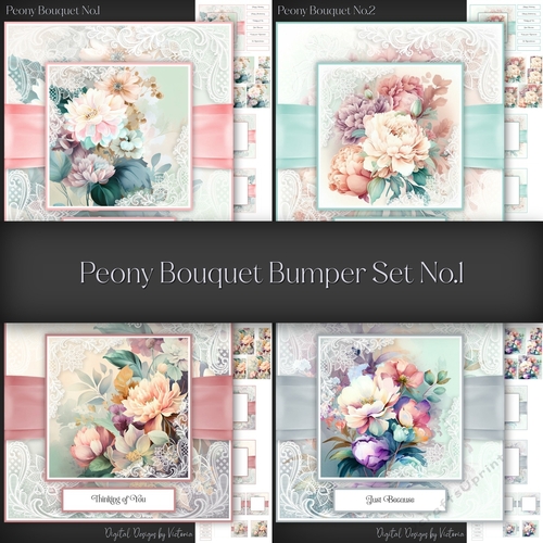 Peony Bouquet Bumper Set No.1