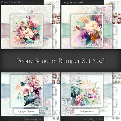 Peony Bouquet Bumper Set No.3