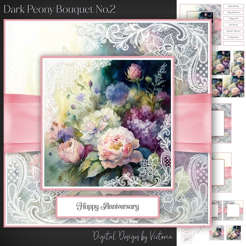 Dark Peony Bouquet No.2