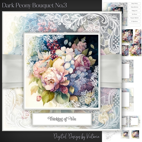 Dark Peony Bouquet No.3