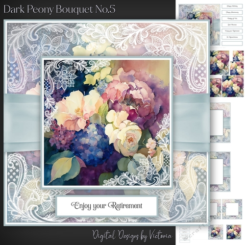 Dark Peony Bouquet No.5
