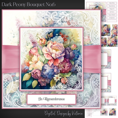 Dark Peony Bouquet No.6