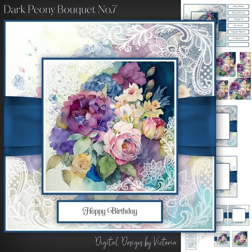 Dark Peony Bouquet No.7