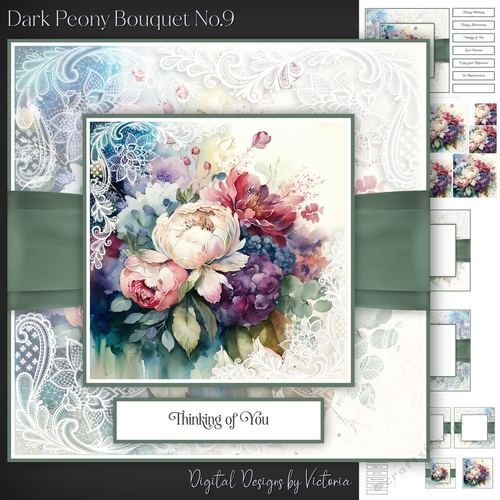 Dark Peony Bouquet No.9