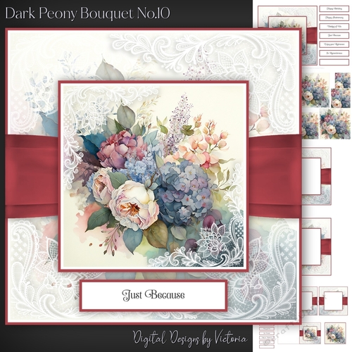 Dark Peony Bouquet No.10