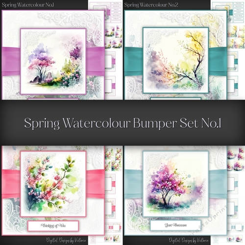 Spring Watercolour Bumper Set No.1