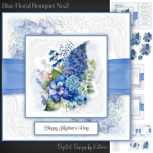 Blue Floral Bouquet No.2