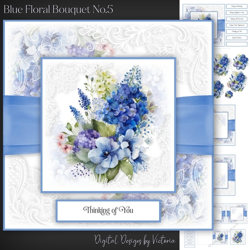 Blue Floral Bouquet No.5