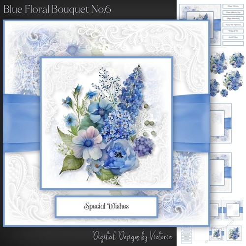 Blue Floral Bouquet No.6
