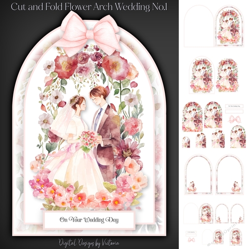 Cut and Fold Flower Arch Wedding No.1