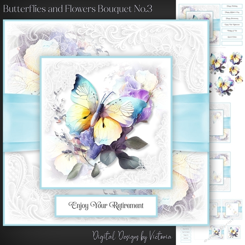 Butterflies and Flowers Bouquet No.3