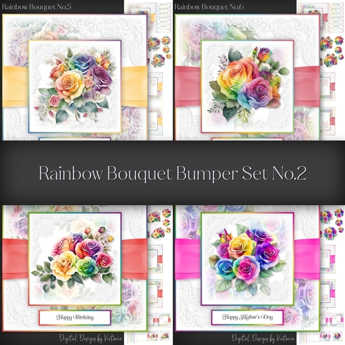 Rainbow Bouquet Bumper Set No.2