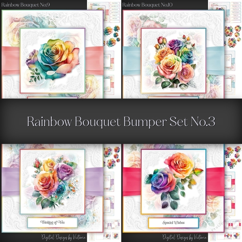 Rainbow Bouquet Bumper Set No.3